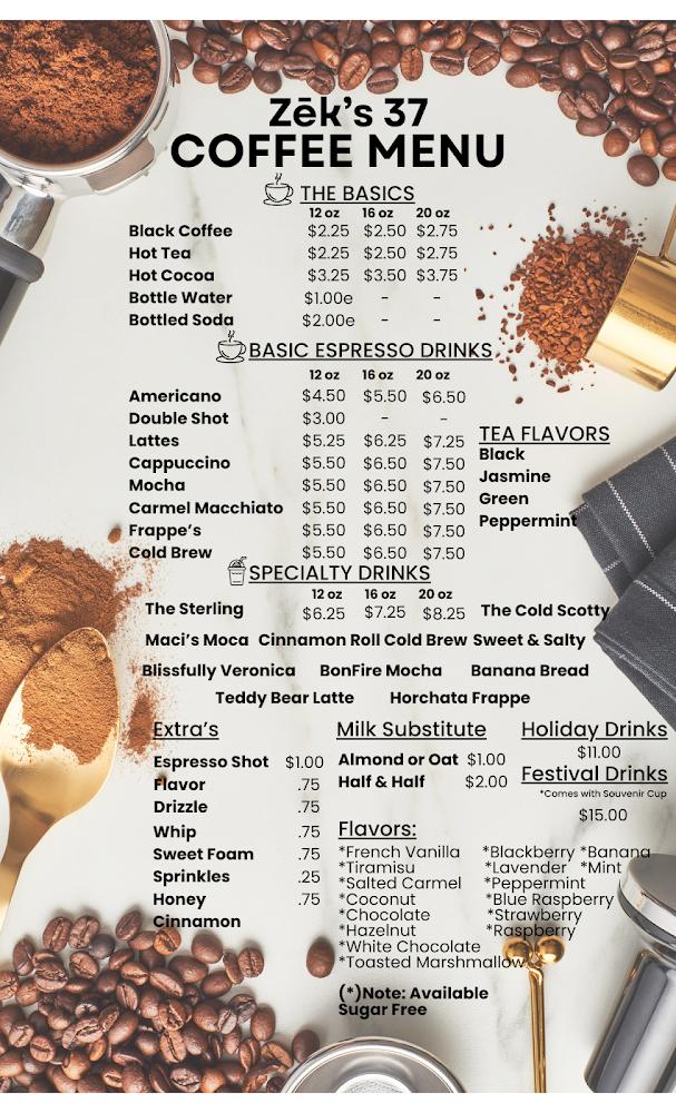 Zek's 37 Menu image 4